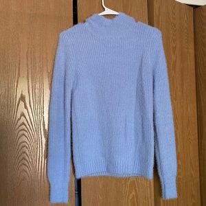 NWT Periwinkle Blue Mockneck Fuzzy Sweater Size S